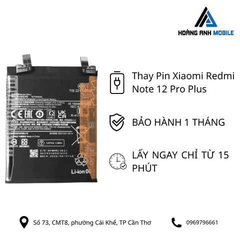 Thay Pin Xiaomi Redmi Note 12 Pro Plus