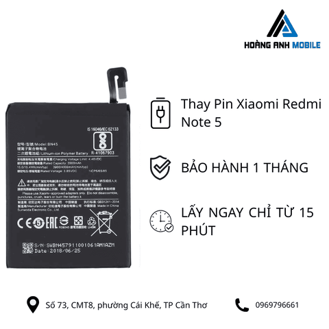 Thay Pin Xiaomi Redmi Note 5