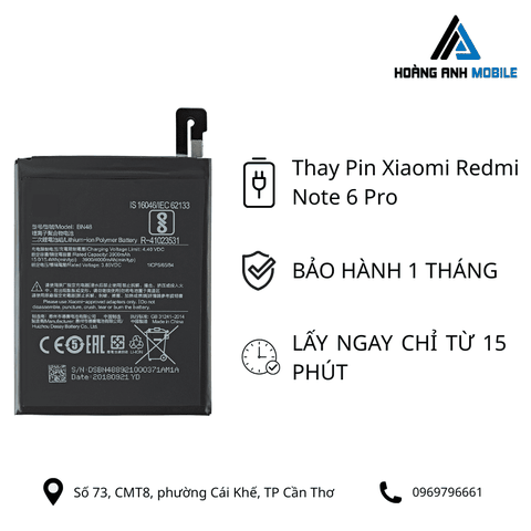 Thay Pin Xiaomi Redmi Note 6 Pro