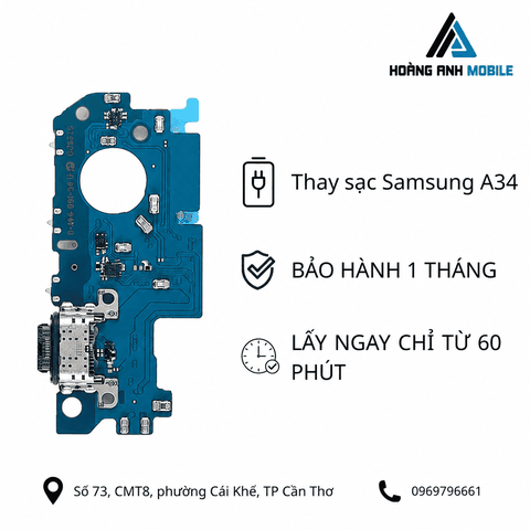 Thay sạc Samsung A34