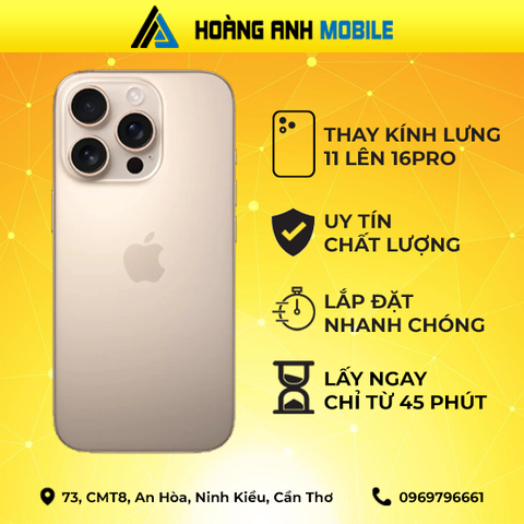 Thay kính lưng iPhone 11 lên 15Pro/16Pro