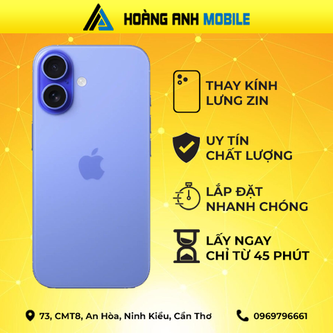 Thay kính lưng iPhone 16 Plus