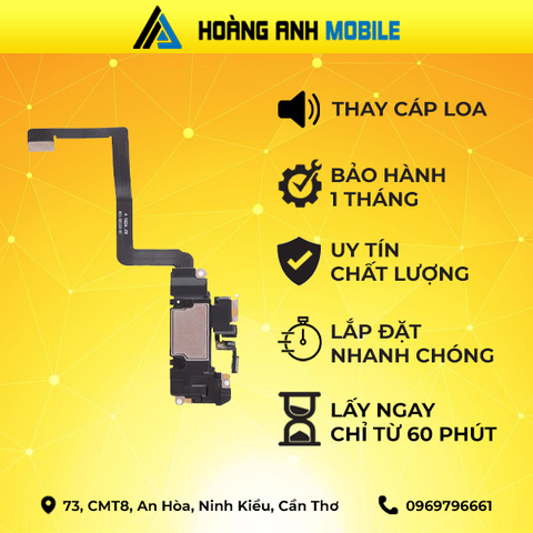 Thay phản quang/Camera trước/Camera sau/Cáp FaceID/Cáp loa trong/Loa ngoài/Sạc/Dây nguồn/Cụm mic trên iPhone 11