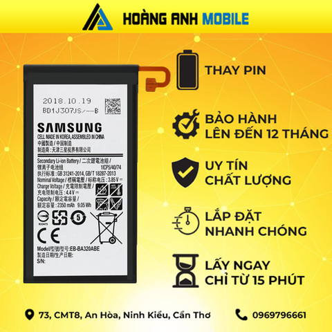 Thay pin Samsung A3 (2017)