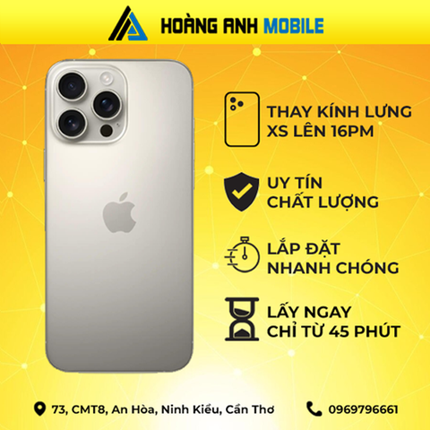 Thay kính lưng Xs lên 13Pro/14Pro/15Pro/16Pro