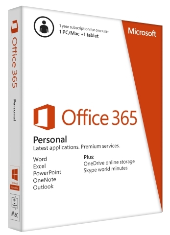 Microsoft Office 365 Personal 32/64 AllLngSub PKLic 1YR Online APAC EM C2R