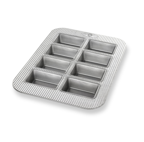 USA PAN - 1225MF Khuôn bánh mì nhỏ 8 ô, 5.7x9.8x3cm