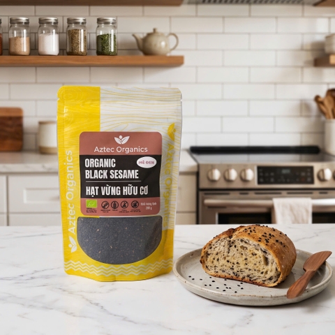 Aztec Organics - Vừng/mè đen hữu cơ 200g