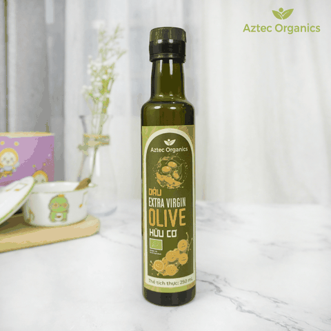 Aztec Organics - Dầu Extra Virgin Olive Hữu Cơ 250mL