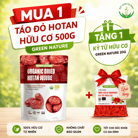 Green Nature - Táo Đỏ Hotan Hữu Cơ 500gr