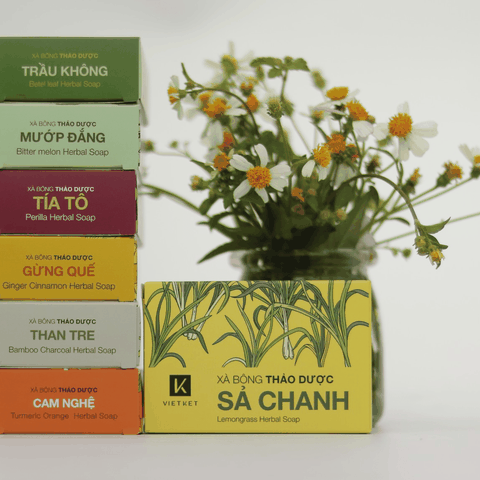 VietKet - Xà Bông Tắm Thảo Dược Sả Chanh VIETKET 100g