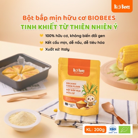 BIOBEES - Bột bắp mịn hữu cơ 200g