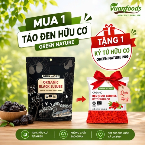 Green Naturals - Táo Đen Hữu Cơ Green Nature 300gr