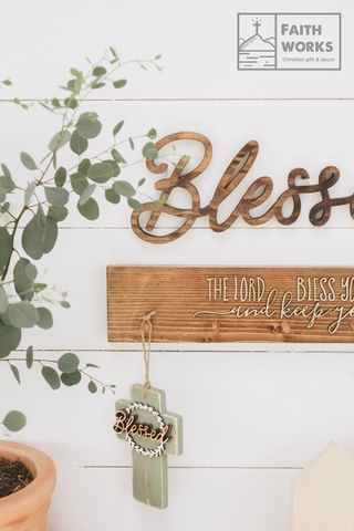The Lord Bless You and Keep You - Móc treo gỗ L