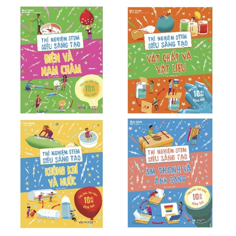 Sách - (Combo 4 cuốn): Thí nghiệm stem siêu sáng tạo