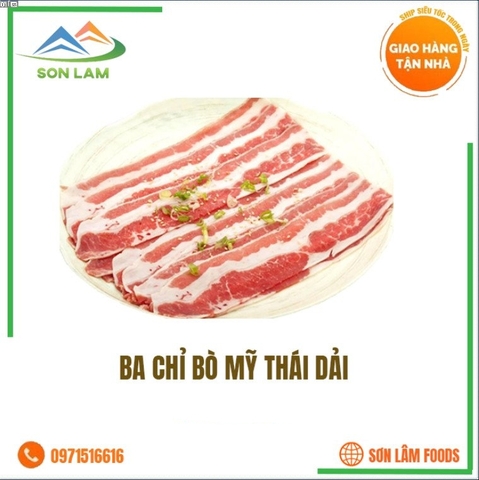 Ba chỉ bò Mỹ thái dải