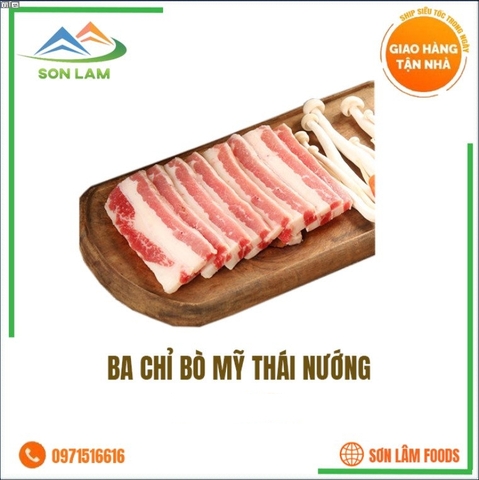 Ba chỉ bò Mỹ nướng