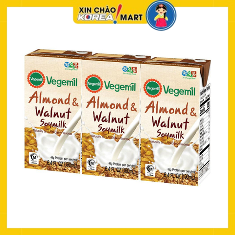 Sữa đậu nành Vegemil Almond & Walnut 190ml- 대용량 베지밀 아몬드와 호두 두유 190mll