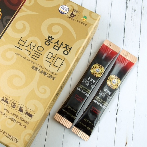 Tinh Chất Hồng Sâm và Trái Cây Geumsan (Korean Red Ginseng Jewerly Stick) 10ml x 30 gói | 홍삼정 보석을 먹다