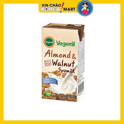 Sữa đậu nành Vegemil Almond & Walnut 190ml- 대용량 베지밀 아몬드와 호두 두유 190mll