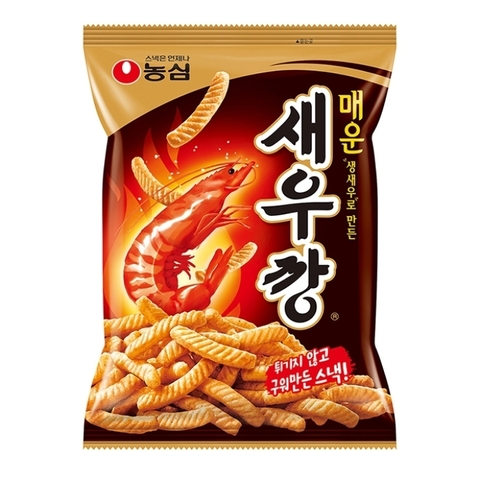 Bánh snack tôm cay Hàn Quốc 90g | 매운새우깡 90g