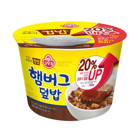 맛있는 오뚜기 컵밥 햄버그덮밥 310 G/CƠM HAMBURG THỊT NƯỚNG 310G