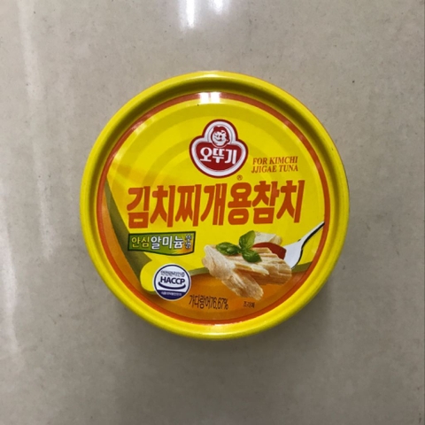 Cá ngừ đóng hộp nấu canh kim chi Ottogi 150g | 김치찌개용 참치 150g