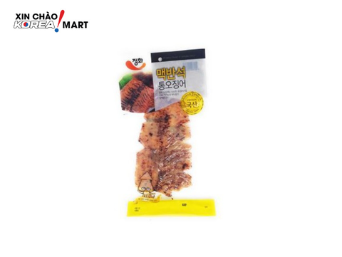 Mực sấy khô ăn liền nguyên con Jeonghwa 50g | 맥반석 통오징어 50g