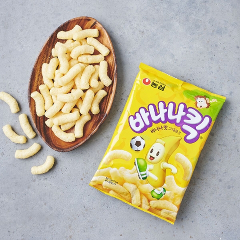 Bánh snack Hàn Quốc Nongshim vị chuối 75g | 농심 바나나킥 75g