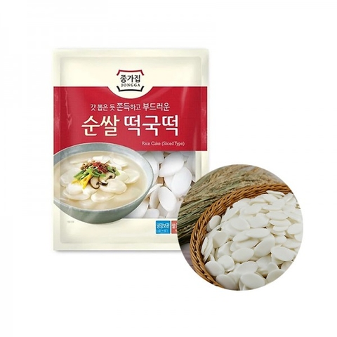 Bánh gạo Jongga dạng lát 500g | 종가집 데이즈 순쌀떡국떡 500g