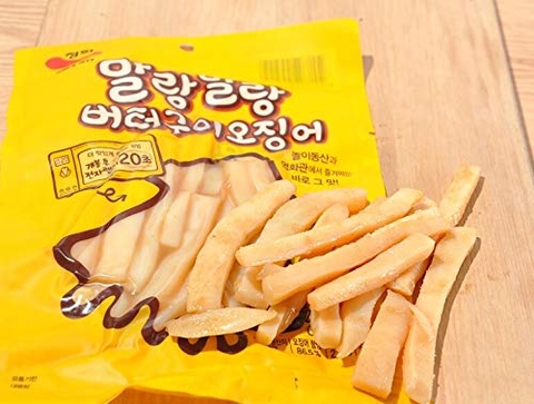 Mực tẩm bơ sợi Jeonghwa 50g | 말랑말랑버터구이오징어 50g