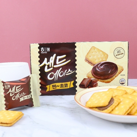 Bánh quy Sand Ace vị Choco 204g 해태 샌드에이스 찐 ~ 초코 204g