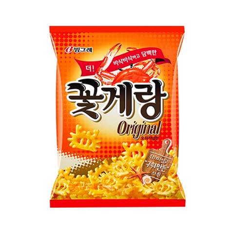 Bánh snack cua Binggrae vị truyền thống / wasabi 70g | 크라운 꽃게랑 오리지널맛 / 고추냉이 70g