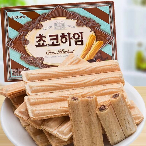 Bánh quế Crown Choco Heim 284g | 해태크라운 쵸코하임*대 284g