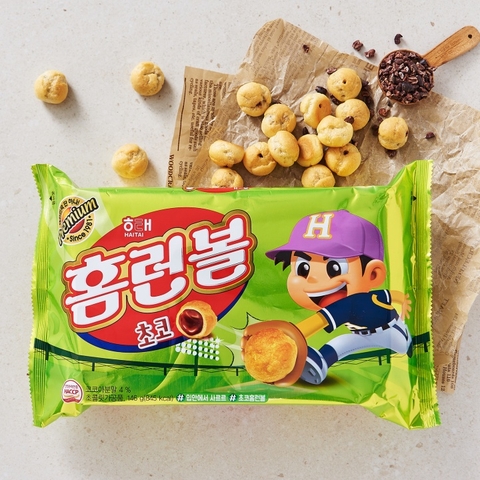 Bánh quy bóng chày viên nhân sô cô la Haitai 46g | 홈런볼초코 46g