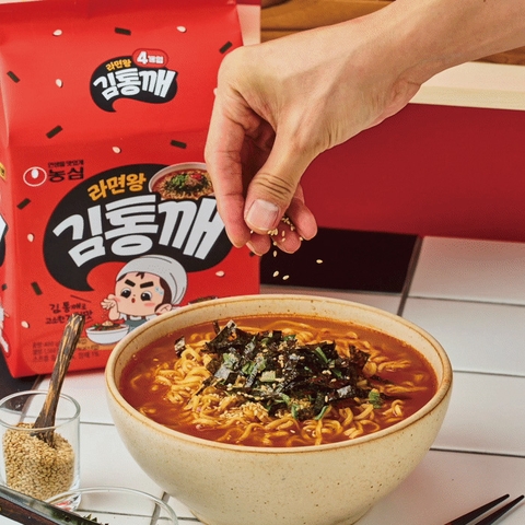 Mì Ramyun Wang Kim Tong KKae 100g | 농심 라면왕김통깨멀티 100g