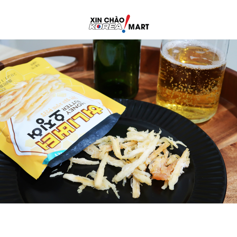 Khô mực tẩm bơ mật ong Jeonghwa 30g | 냉장-정화 허니버터오징어 30g