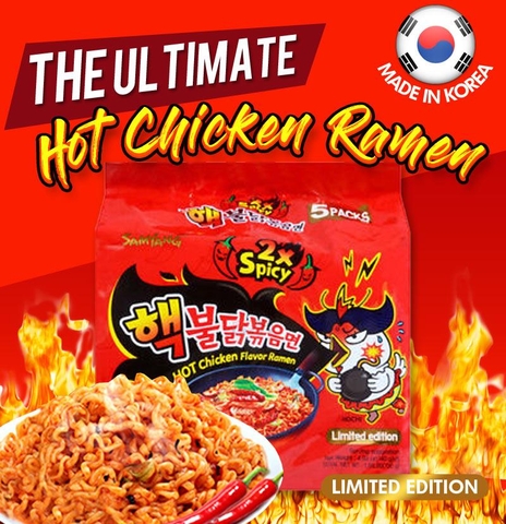 Mì gà siêu cay 2x Spicy Samyang 140g | 핵 불닭볶음면 멀티 140g