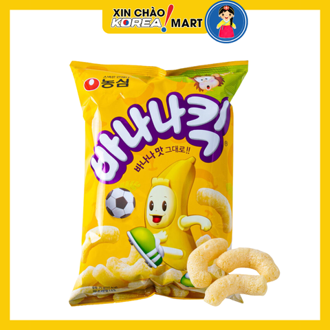 Bánh snack Hàn Quốc Nongshim vị chuối 75g | 농심 바나나킥 75g