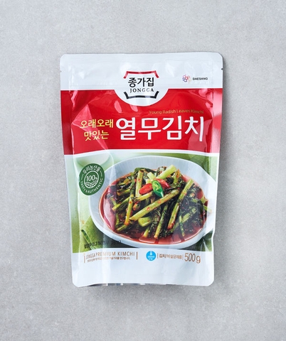 Kim chi lá củ cải Jongga 500g  | [종가집] 열무김치 500g