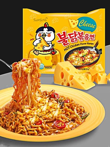Mì gà cay phô mai Samyang 140g | 삼양 치즈 불닭볶음면 멀티 140g