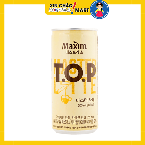 Cà phê sữa Hàn Quốc T.O.P Maxim 200ml | 맥심 티오피 마스터 라떼 200ml