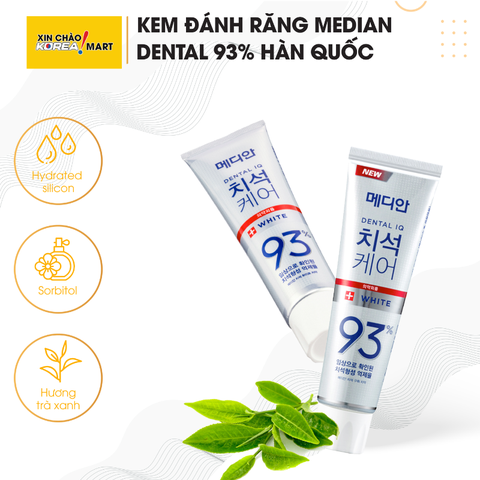 Kem đánh răng Median Dental IQ 93% Hàn Quốc 120g | 메디안 120g