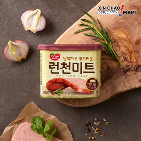 Thịt hộp Dongwon Luncheon Meat vị heo 200g và 340g | 동원 런천미트 200g, 340g