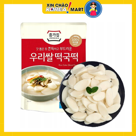 Bánh gạo Jongga dạng lát 500g | 종가집 데이즈 순쌀떡국떡 500g