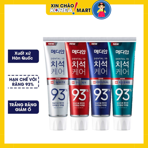 Kem đánh răng Median Dental IQ 93% Hàn Quốc 120g | 메디안 120g