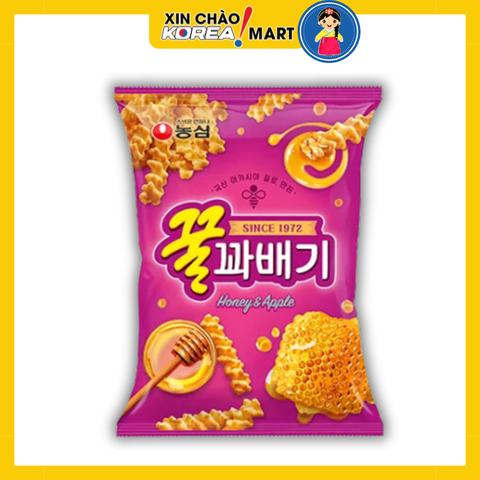 Bánh snack táo mật ong 90g [농심]꿀꽈배기 90g