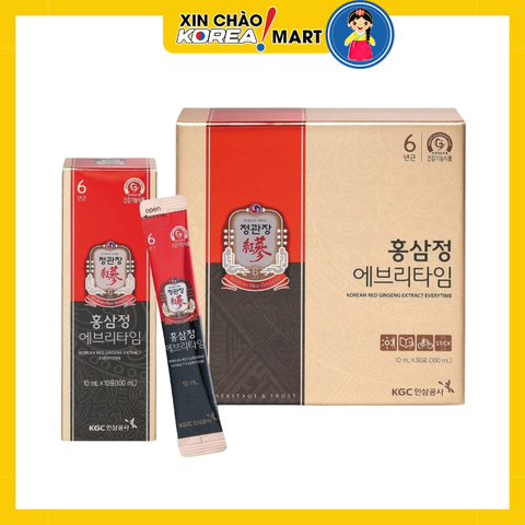 Nước hồng sâm Everytime 10ml*30 gói | 정관장 홍삼정 에브리타임 10ml*30포