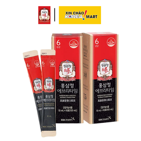 Nước hồng sâm Everytime 10ml*30 gói | 정관장 홍삼정 에브리타임 10ml*30포