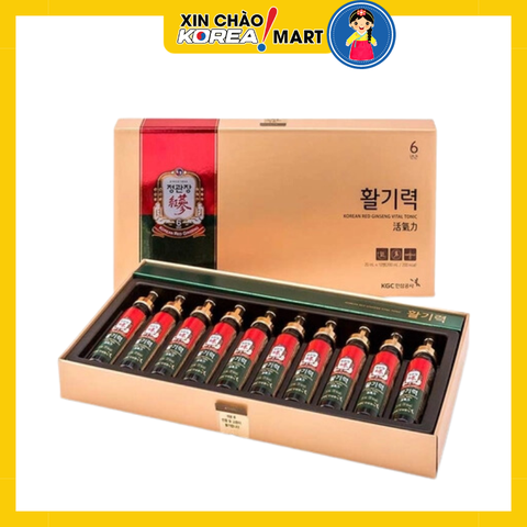 Nước uống Hồng sâm KGC Cheong Kwan Jang Vital Tonic (Hwal Gi Ruk) 20ml x 10 ống | 활기력 20ml x 10병